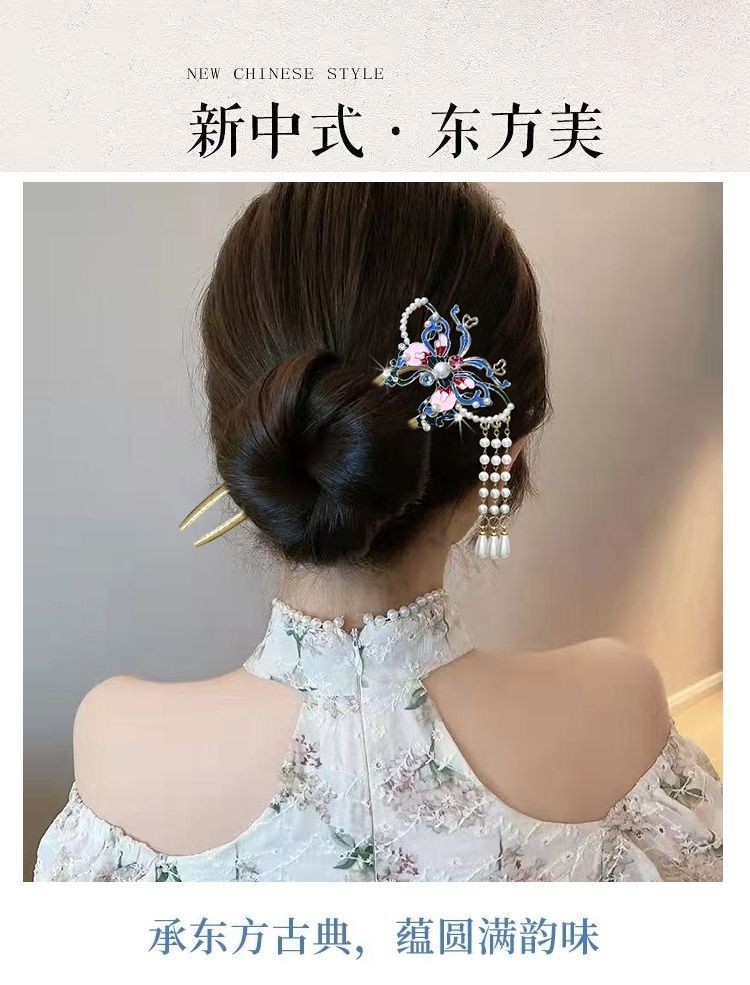 Chinese Style Butterfly Hairpin Hanfu Qipao Hairpin Ancient Style Headpiece