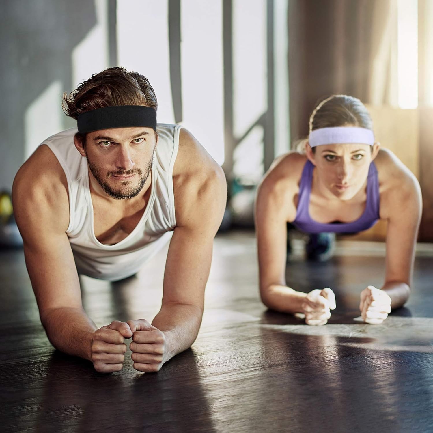 3 Pack Men & Women Sweatband Headband Terry Cloth Moisture Wicking for Sports