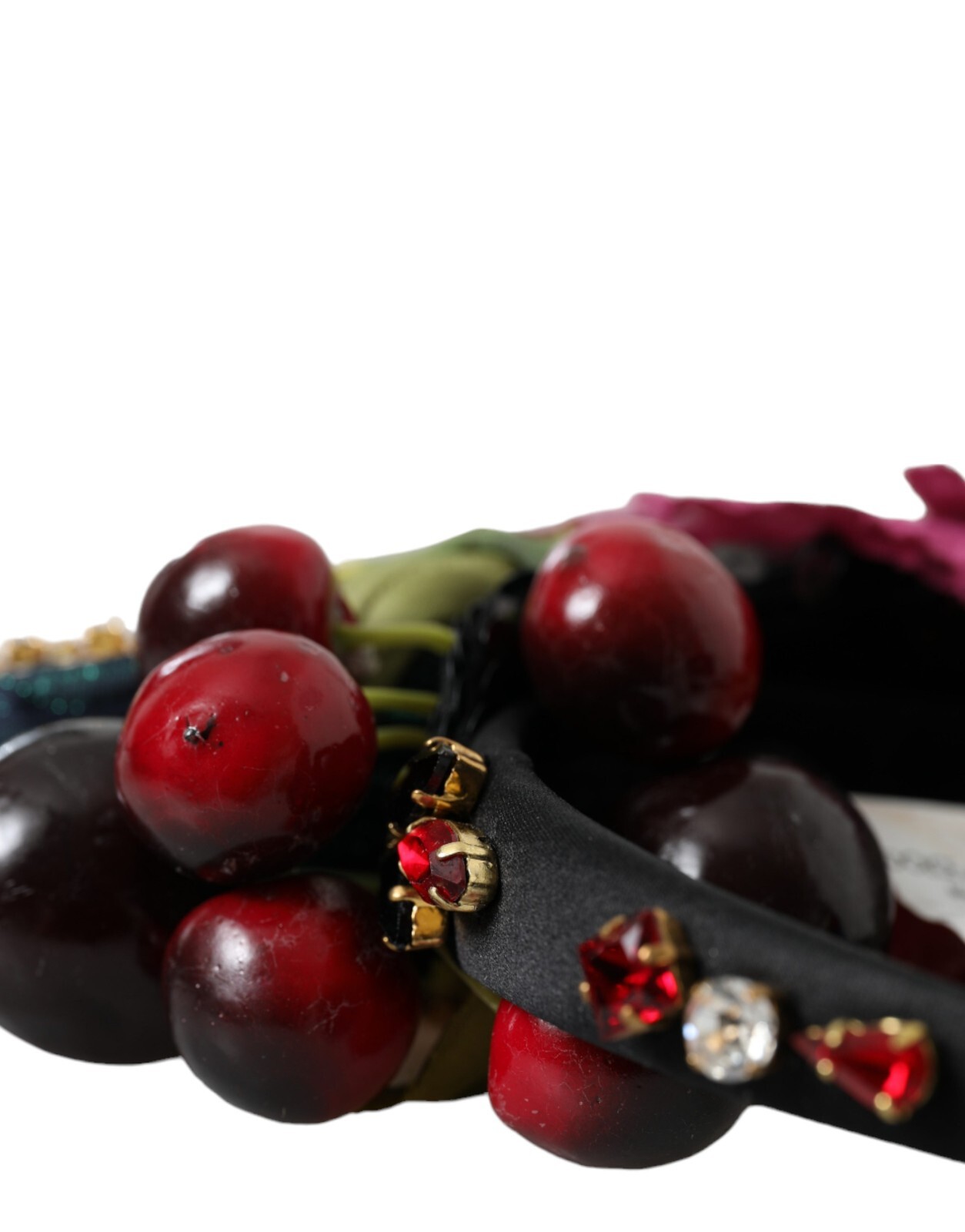 DOLCE & GABBANA Diadem Red Watermelon Cherry Crystal Hairband Statement 3600usd