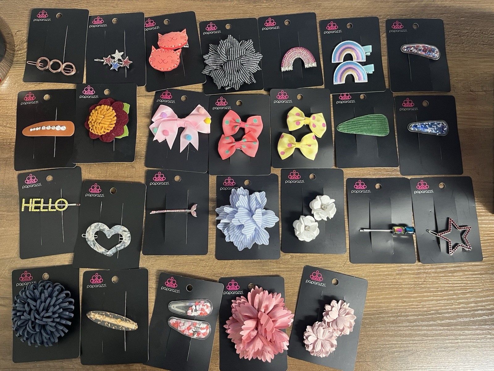 Paparazzi Mixed Hair Clips Lot of 26 New Variety of Colors And Styles