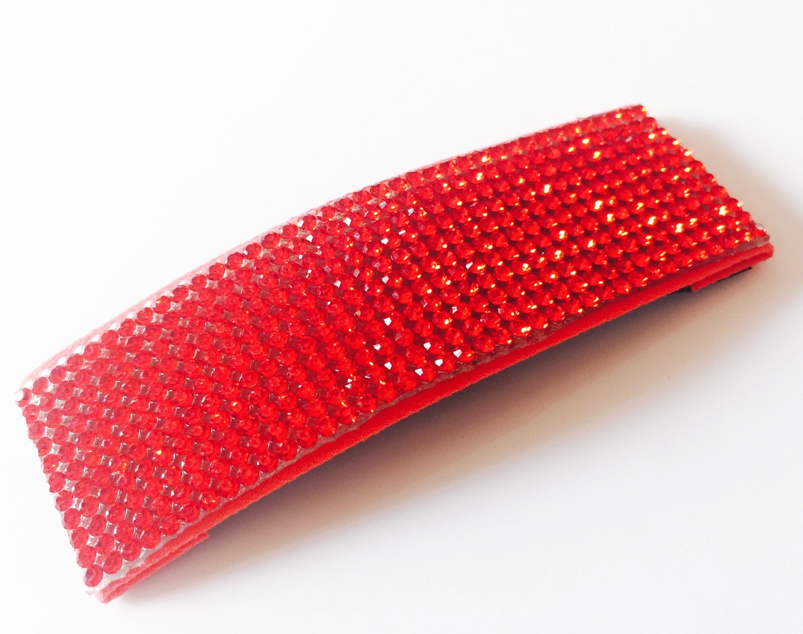 USA SELLER Hair Clip Pin Rhinestone Crystal Long Fashion Handmade RED