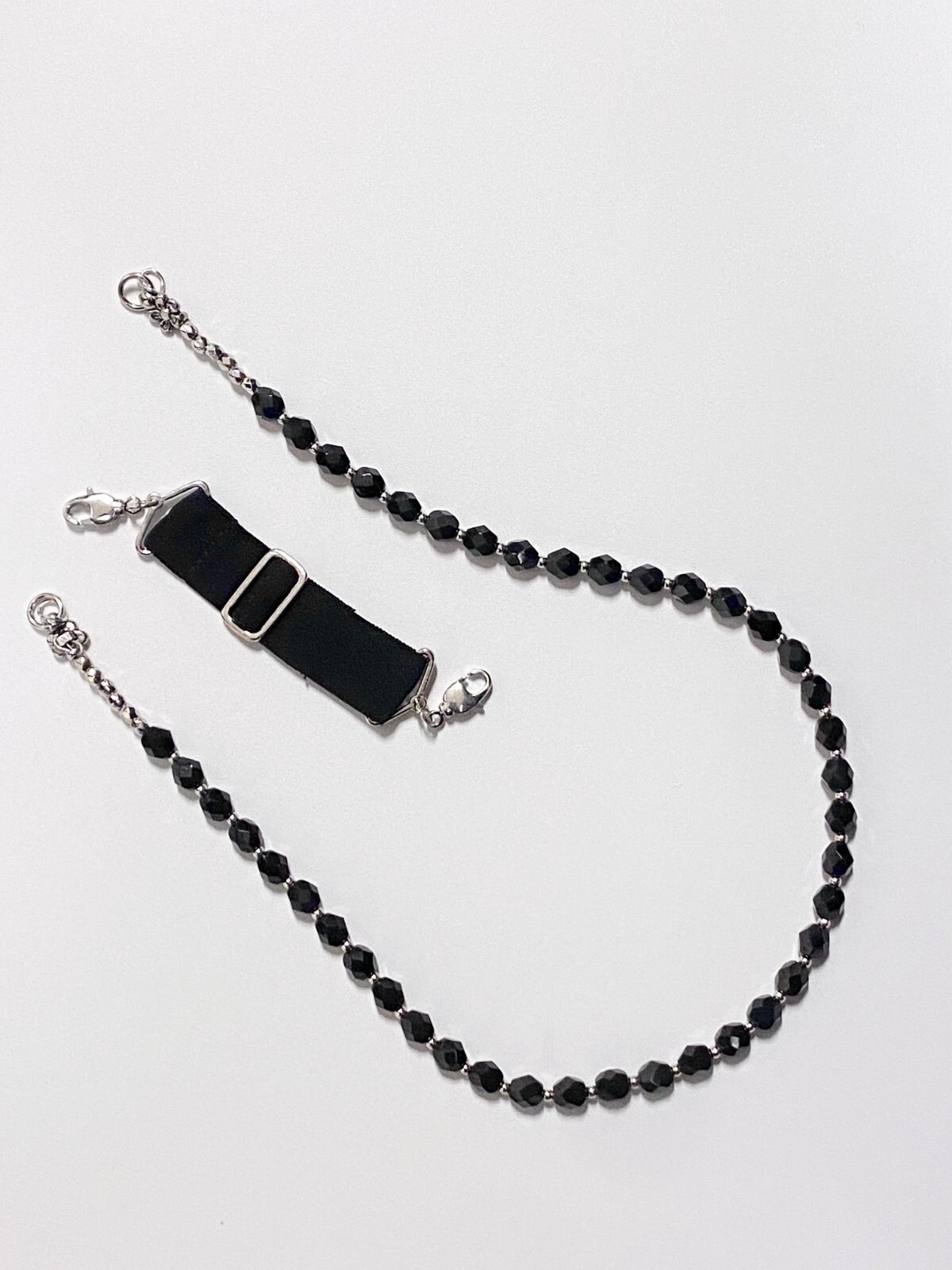 U-Pick Lilla Rose 1 Headband + Strap (HBA-2515), Beads, Black, Rose, Hairband