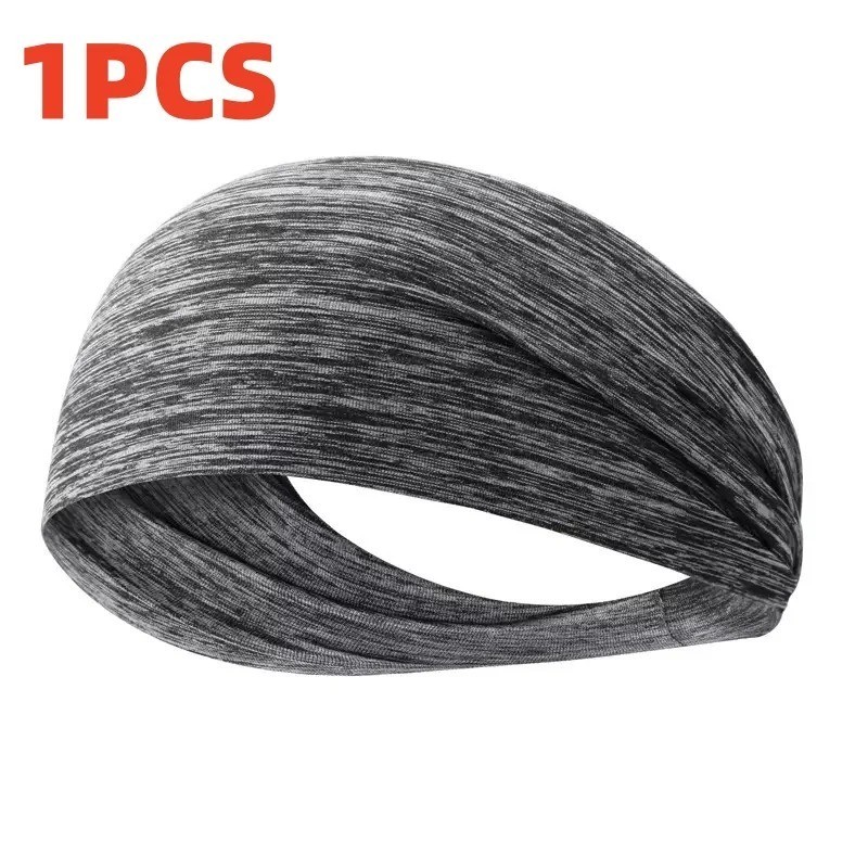 Sports Headband Moisture Wicking Sweat Band Elastic Wide Hair Band for Men Women