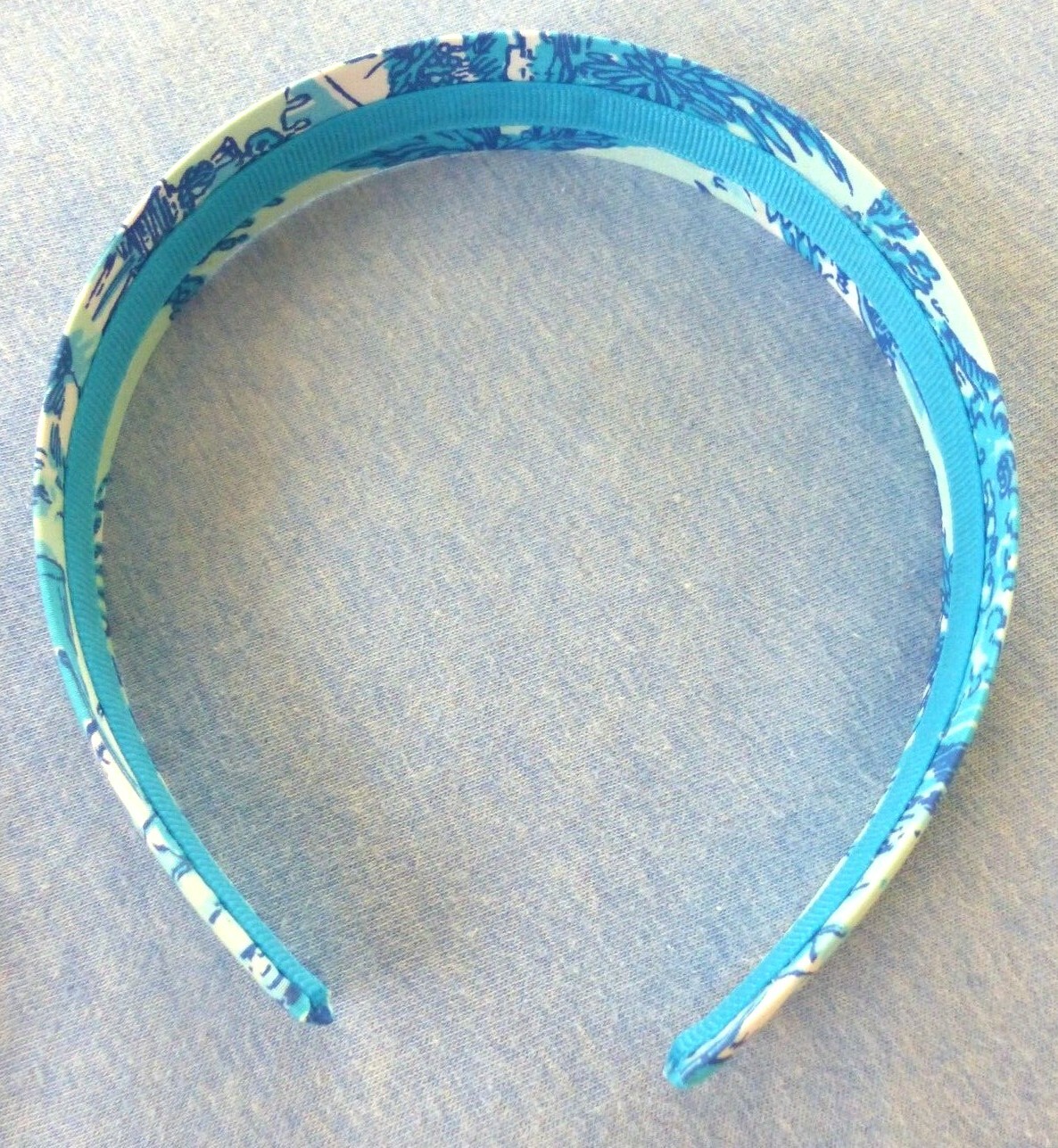 Lilly Pulitzer 1″ Wide Fabric Handmade Headband FRESH CATCH TOILE NEW!
