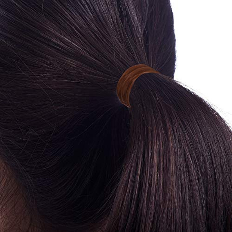 1000 Pcs Mini Dark Brown Rubber Bands Elastic Hair Ties Hair Braids Rubber Bands