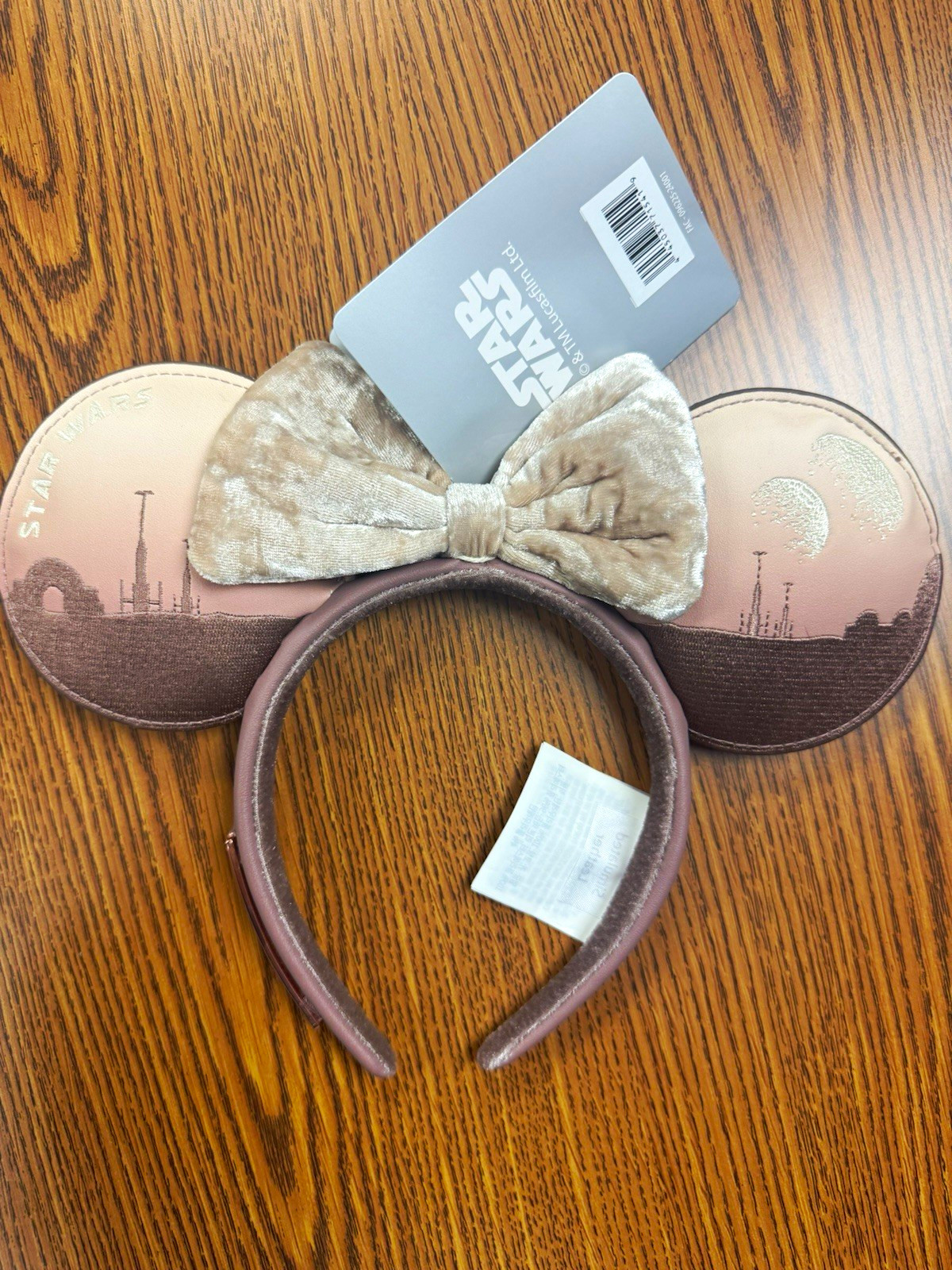 Disney Star Wars Velvet Mouse Ears Headband with Bow Brown/Beige Tattooine