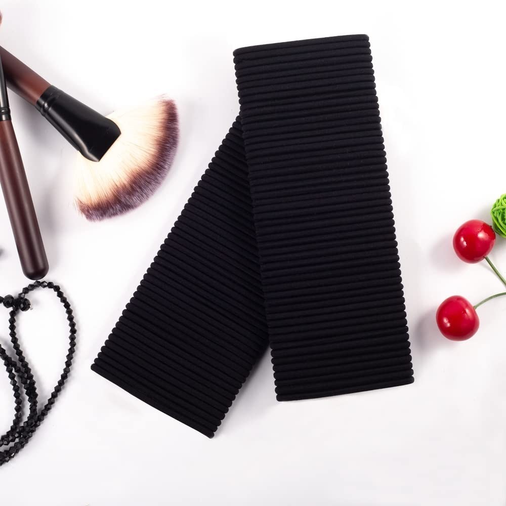 Hair Ties for Thick Hair, Black Hair Ties Ponytail Holders Men women girls 100pc