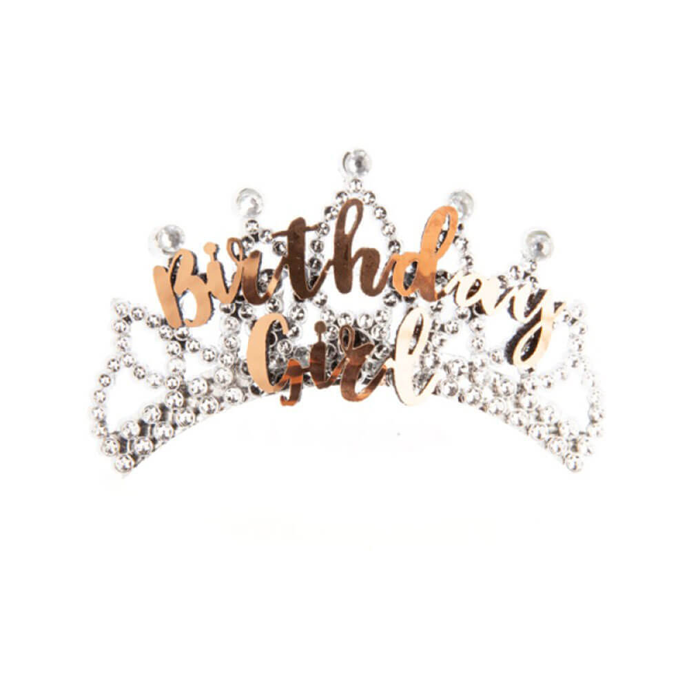 Alandra Rose Gold and Silver Tiara Perfect Finishing Touch For A Stylish Outfit