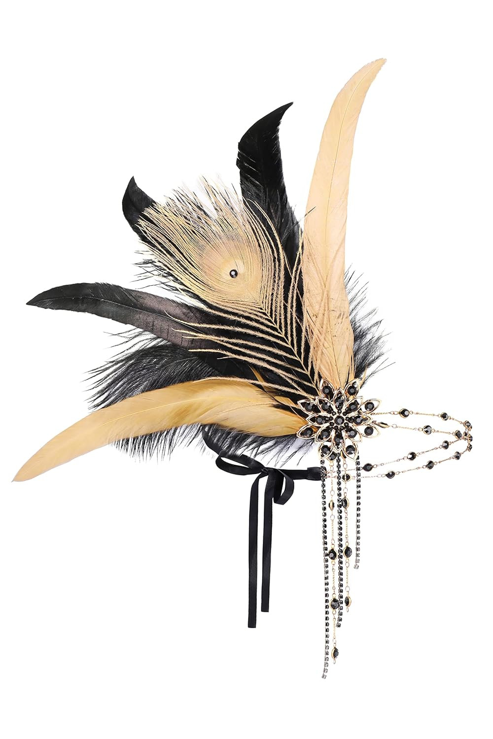 1920S Women Feather Crystal Headband 20S Flapper Gatsby Headpiece