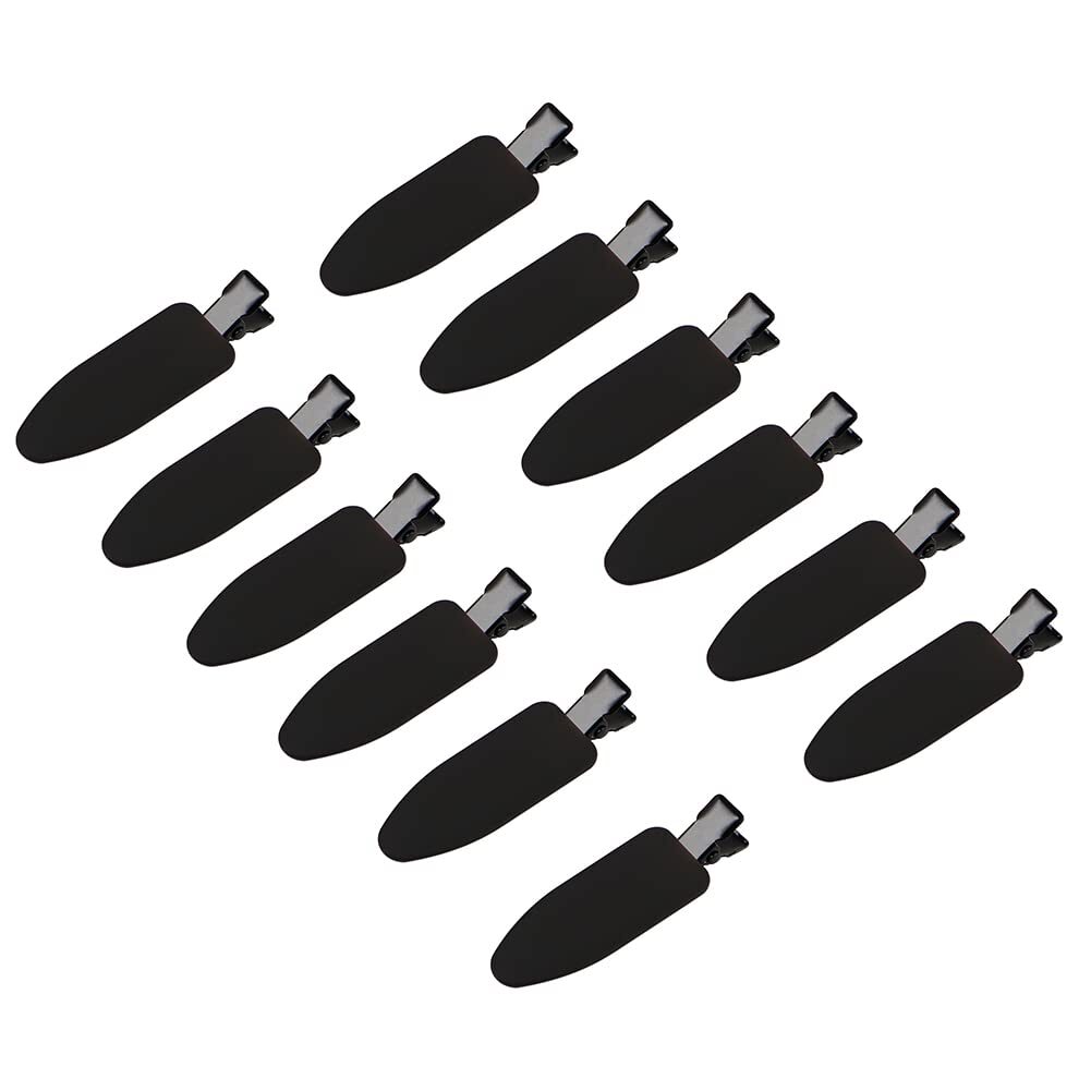 12 pieces No Bend Hair Clips, Curl Pin Clips, No Crease Hair Clips for Black