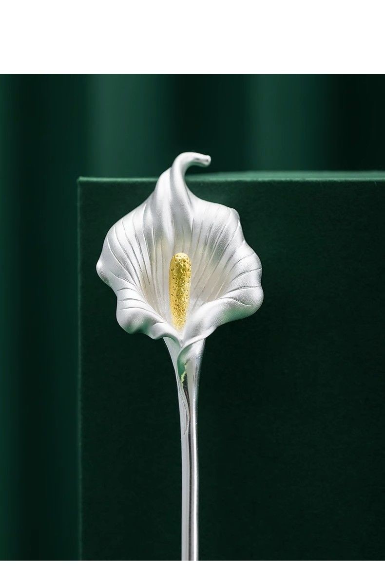 Calla Lily Hair Stick Chinese Style Hanfu Qipao Hair Accessory