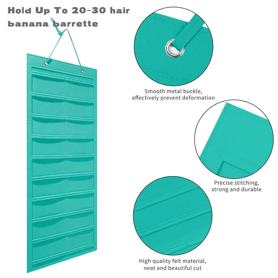 Large Claw Clip Organizer 10 Layer Hair Accessories Display Holder Mint Green-A