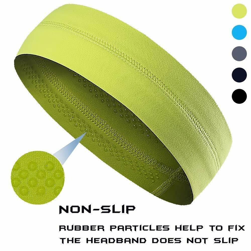 Gym No-Slip Sweatband Yoga Running Cycling Stretch Sports Hairband for Men Women