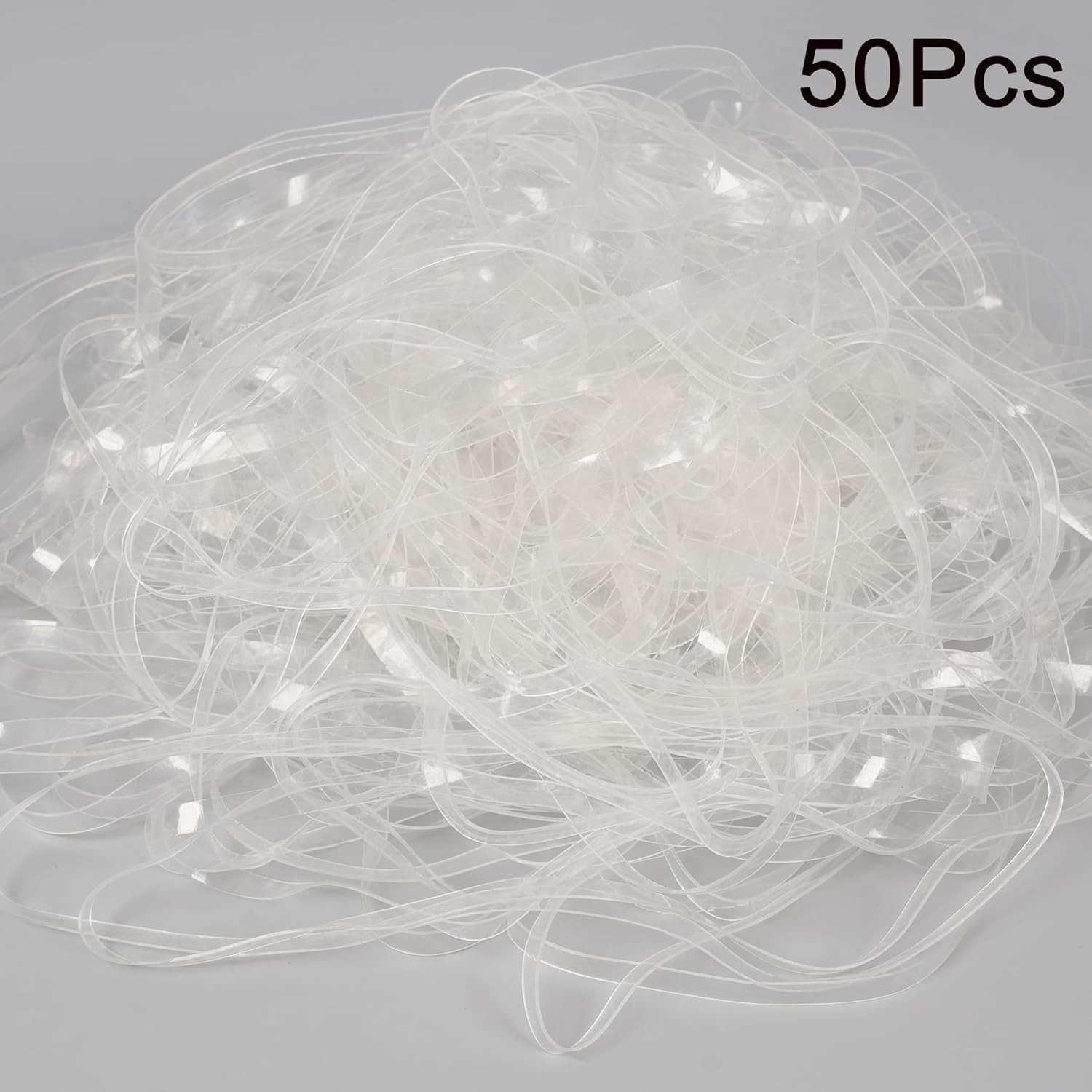 Rubber Bands Large 8inx0.2in Clear Rubber Band 50Pcs Balloon Arch Elastic Tying