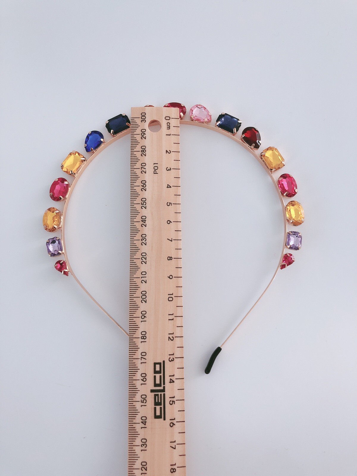 Women Girls Colorful Bling Crystal Gem Rhinestone Metal Head Hair Band Headband
