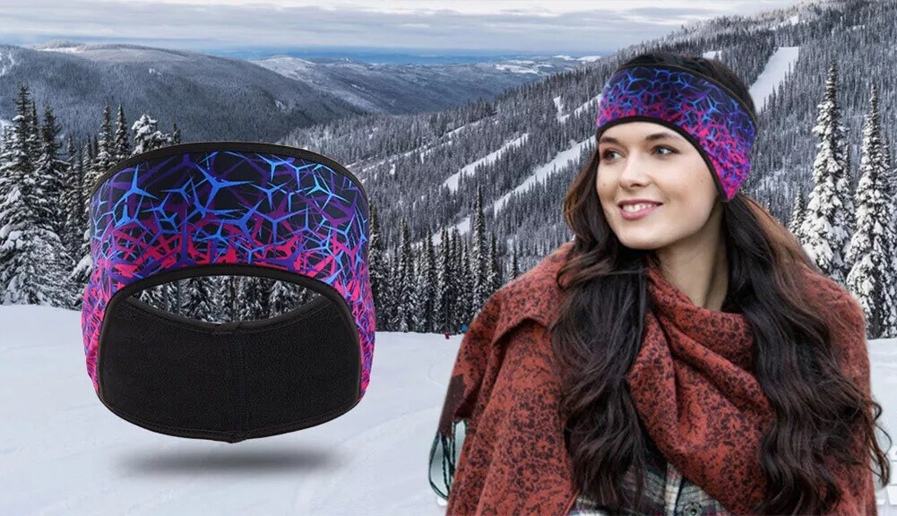 Women’s Ear Warmer Winter Head Band Ski Ear Muff Stretch Hair Band for Running