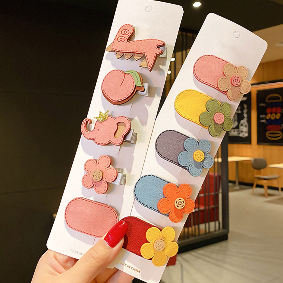 5pcs/set Cute Colorful Cartoon Hairpins Hair Clips Hair Accessories for Girls