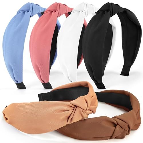 Headbands for Women Girls – 6PCS Stylish black，brown，khaki，white，blue，deep pink