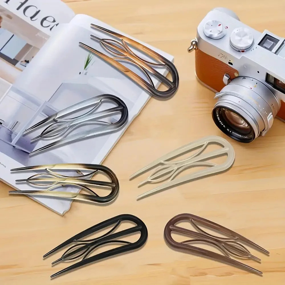 Set of 3 French-Style Hair Clips – U-Shaped Acetate Hair Clips, Suitable for Bra