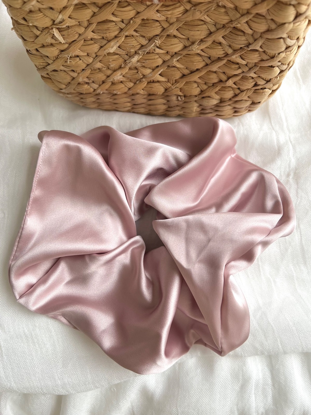 Set of 6 Satin Hair Scrunchies Soft Silk Feel Hair Ties Colorful Hair Accessorie