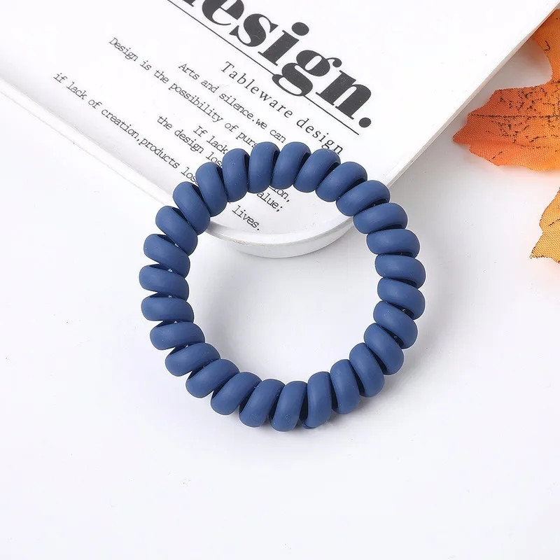 3Pcs/lot Telephone Wire Elastic Hair Bands Women Matte Frosted Colorful Girls Te