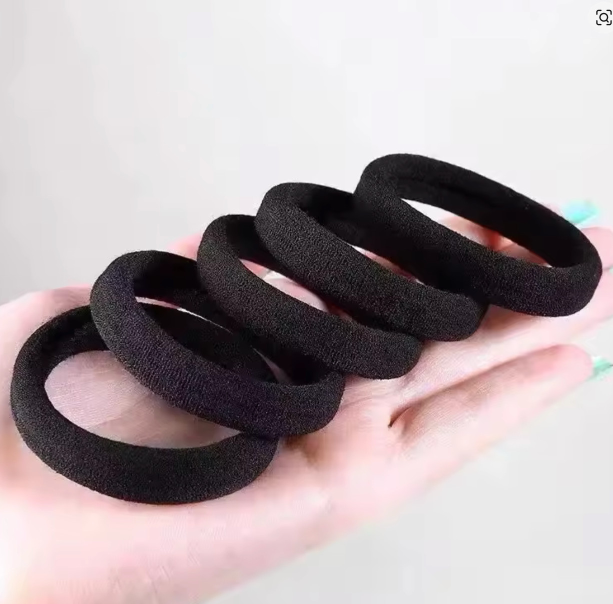 50/100pcs Black Basic Hair Bands Women Girls Simple High Elastic Rubber Ropes Sc
