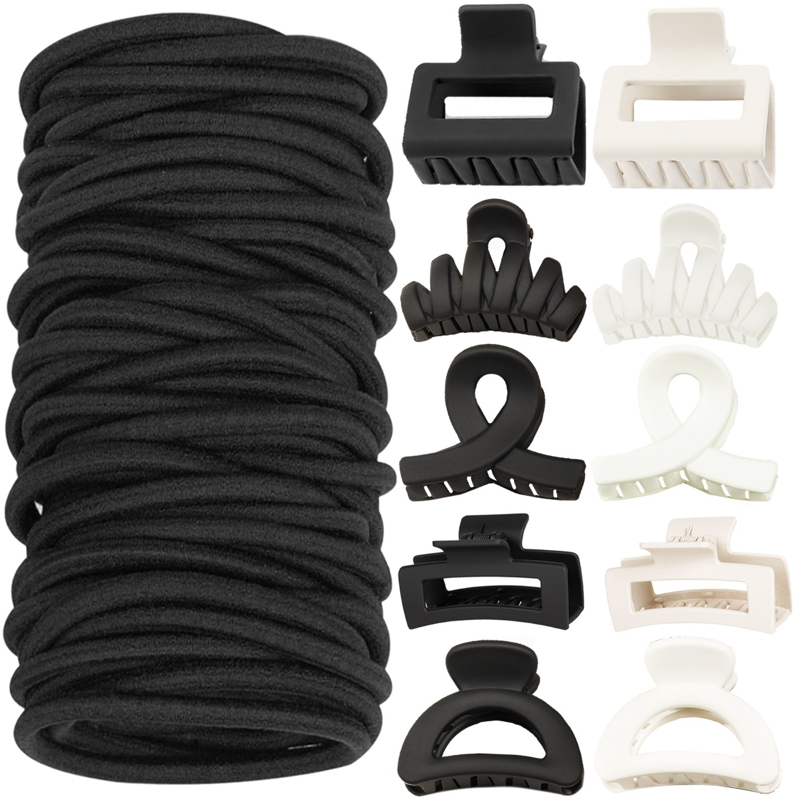 110PCS Hair Accessories Set, Hair Ties, Hair Clips, Pearl Hair Claw Clips