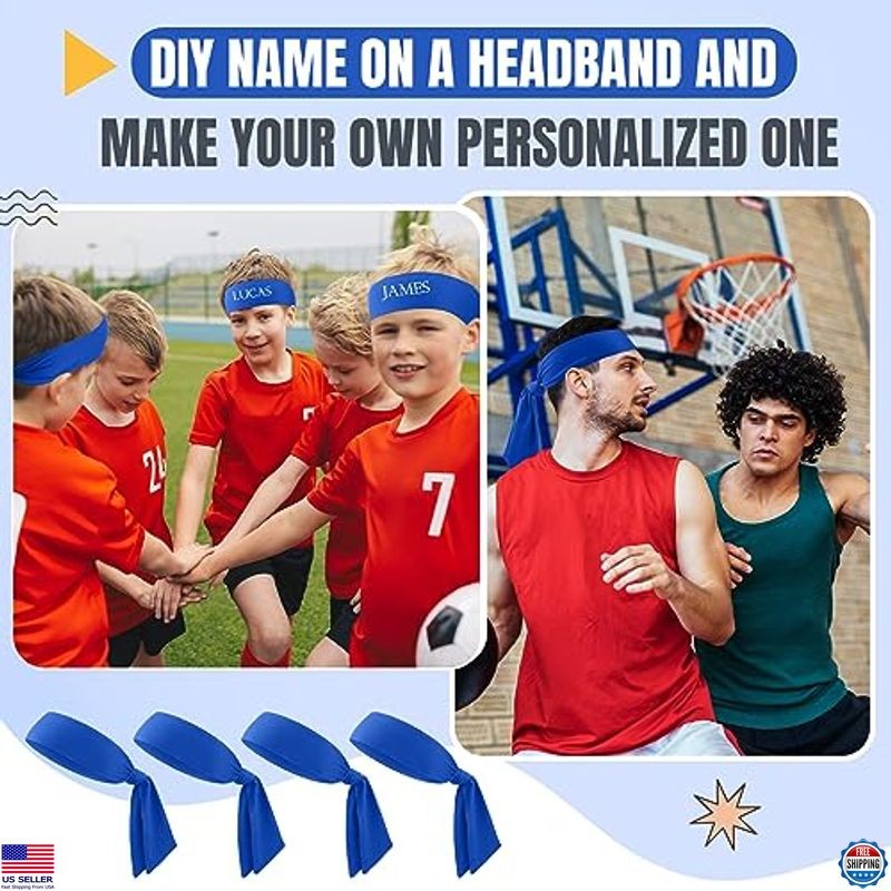 18 Pack Sports Headbands for Men & Women – Elastic Sweatbands for All Activities