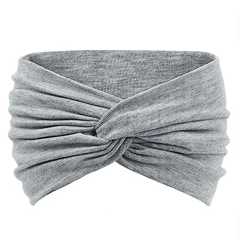Headbands Yoga Wide Thick Stretch Boho African Turban Leopard Knotted Women