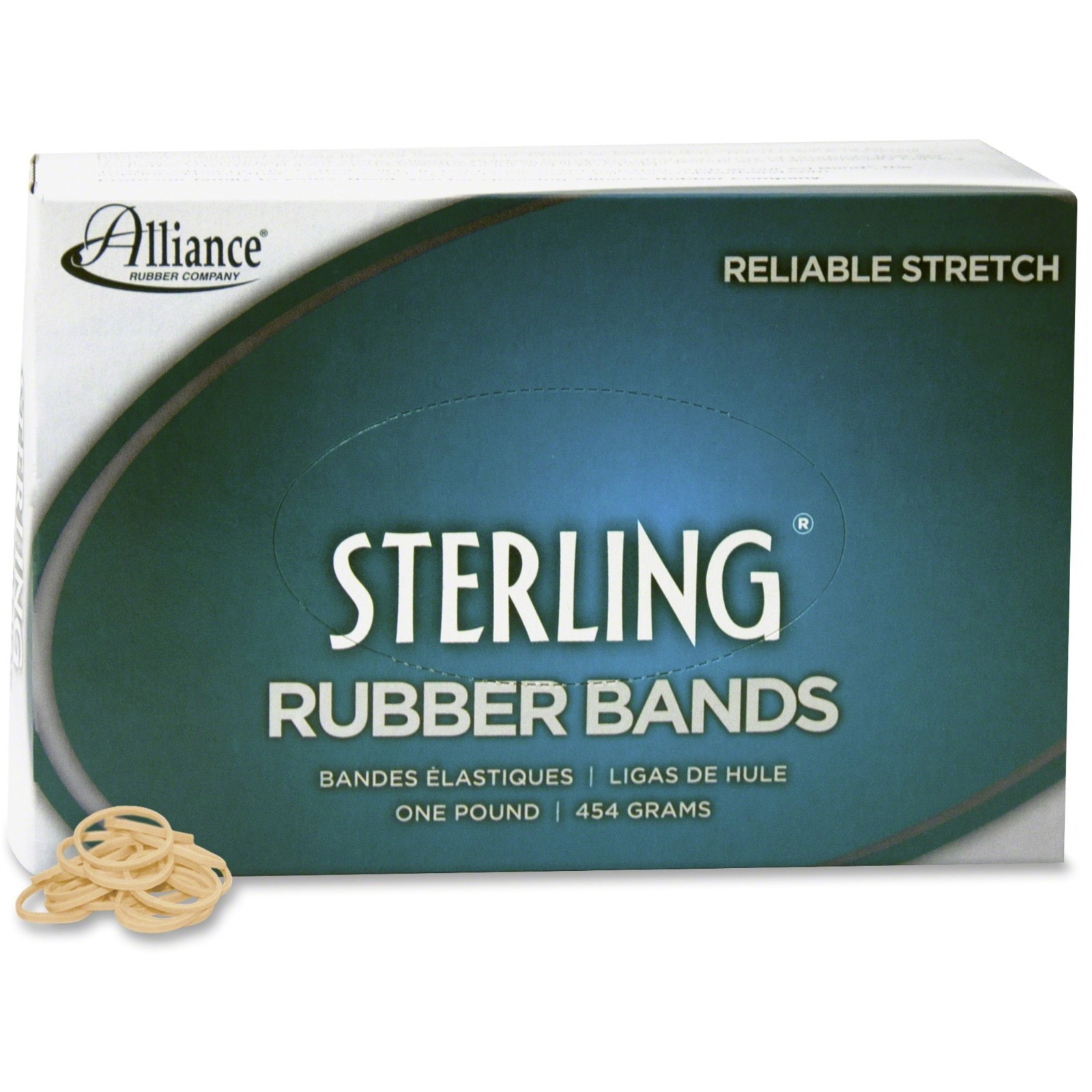 Alliance Rubber Crepe Sterling Bands #8 7/8″ x 1/16″ 1 LB Bag Ponytail/Braids