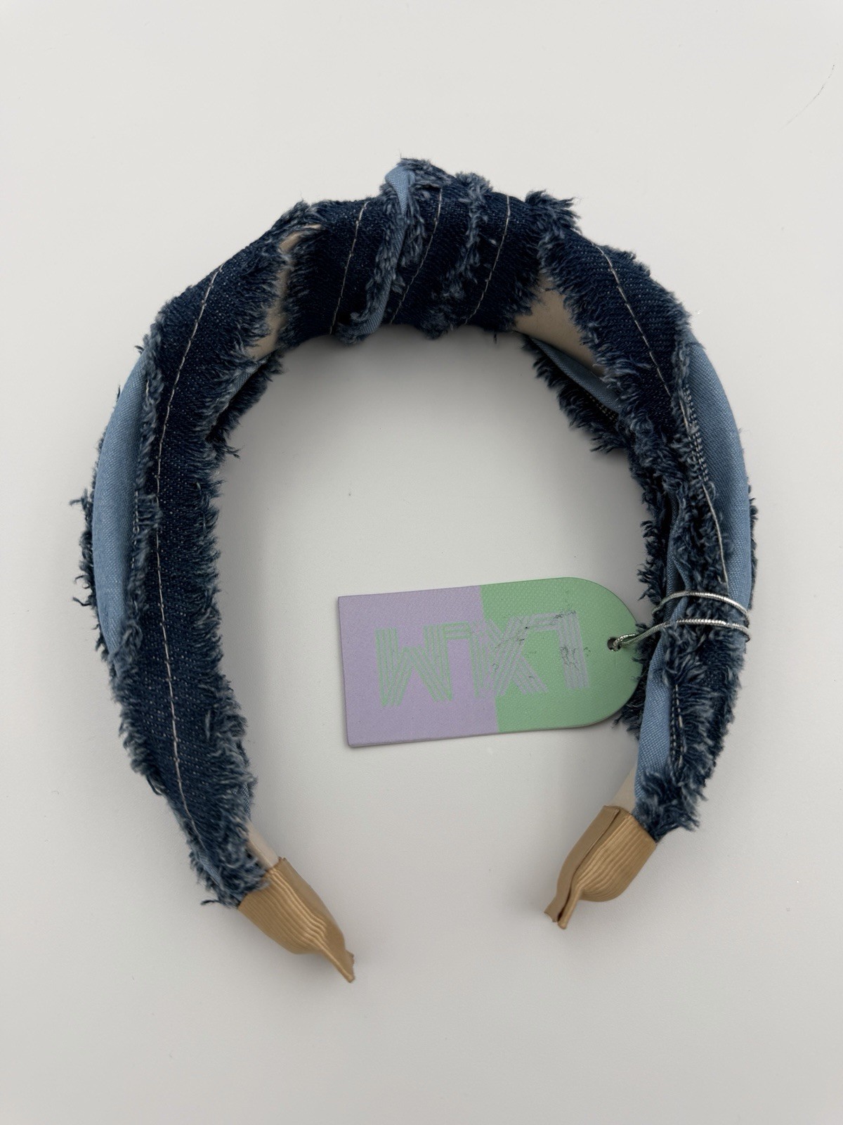 LXLM Top Knot Head Band Denim Style