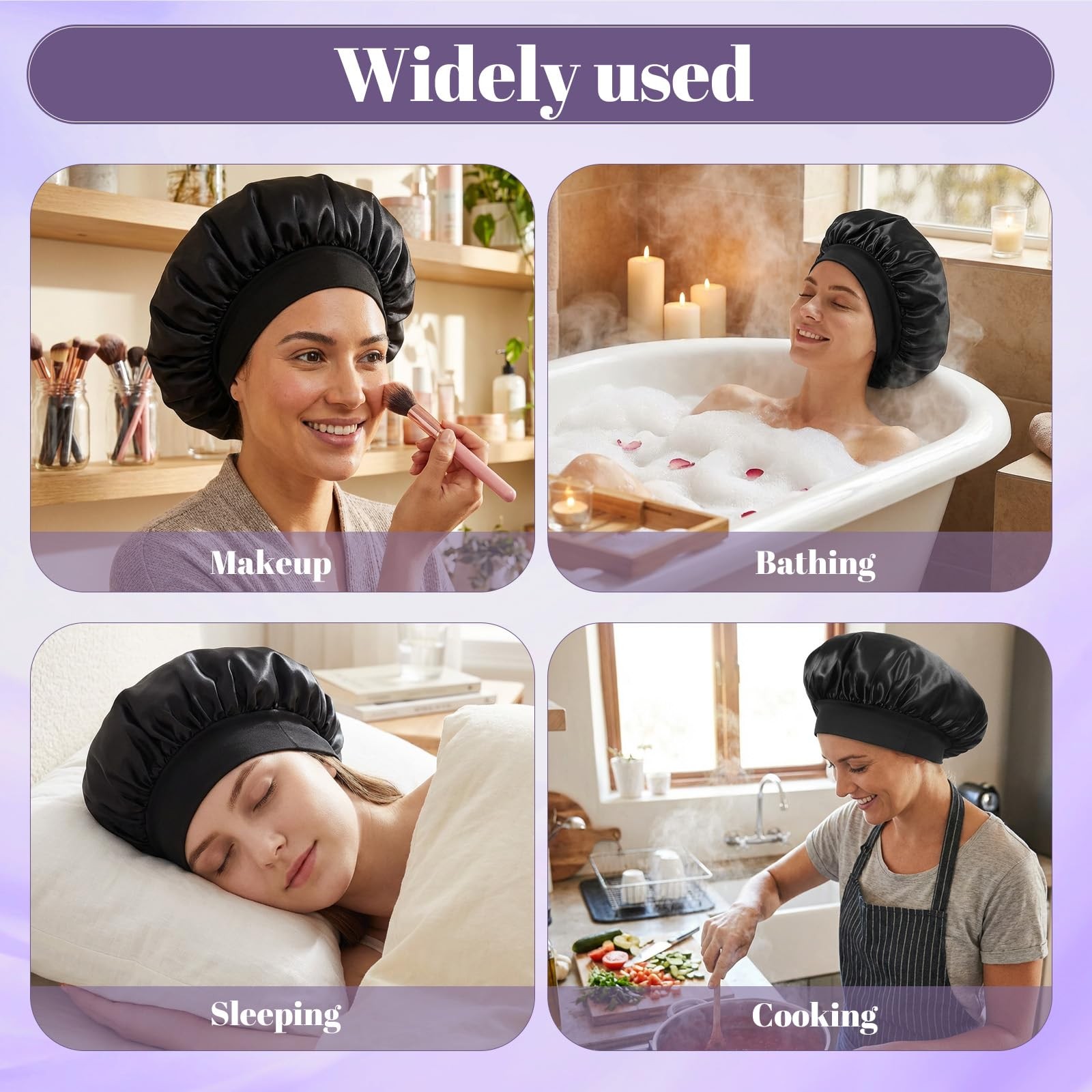 Yuanan 12 PCS Bonnets for Black Women, Mens Bonnet One Size,