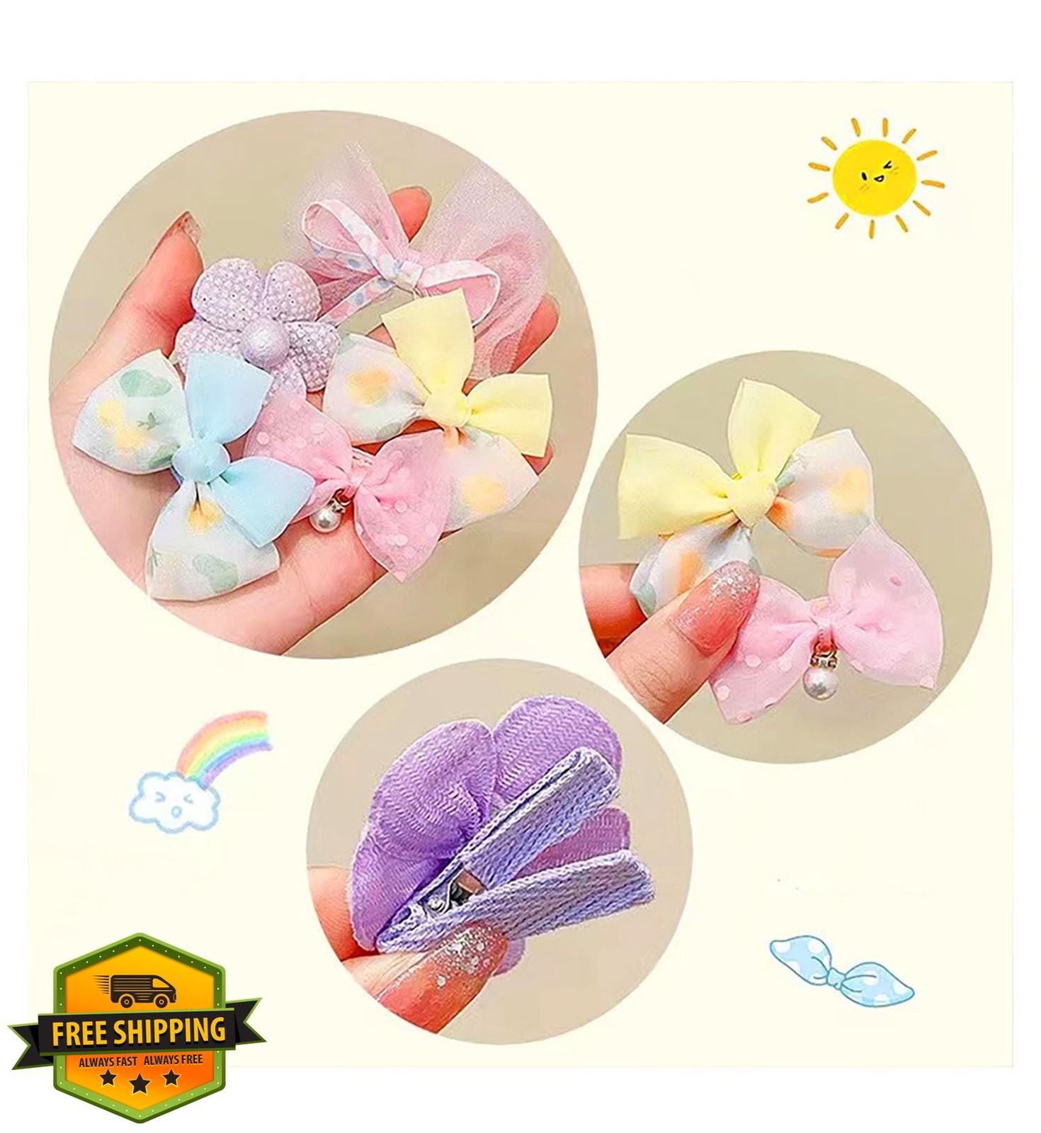 YYaaloa Hair Clips A purple 20pcs