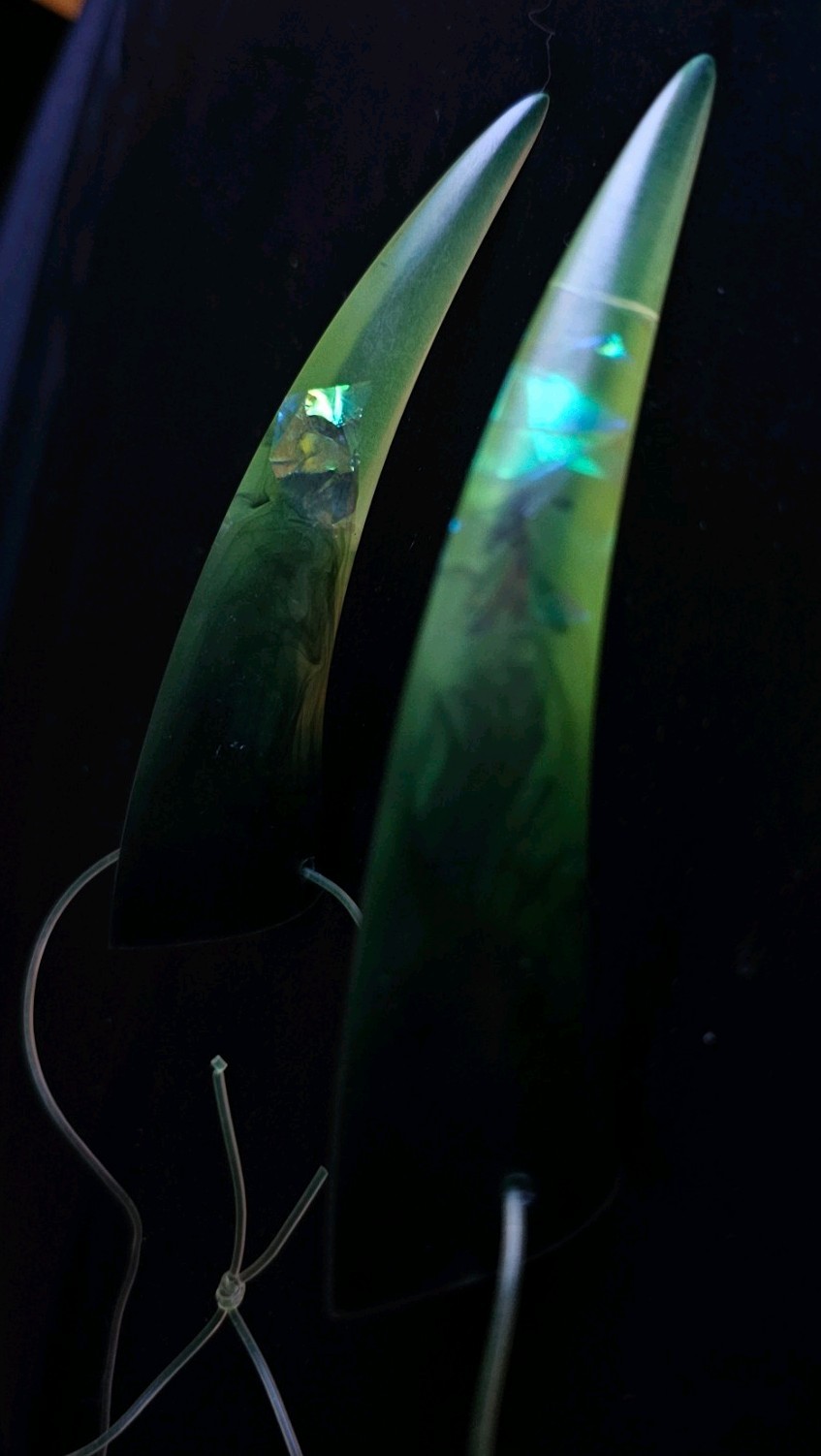 Green and Black Acrylic Devil/Demon Horns for Cosplay/Fashion/AlternativeFashion