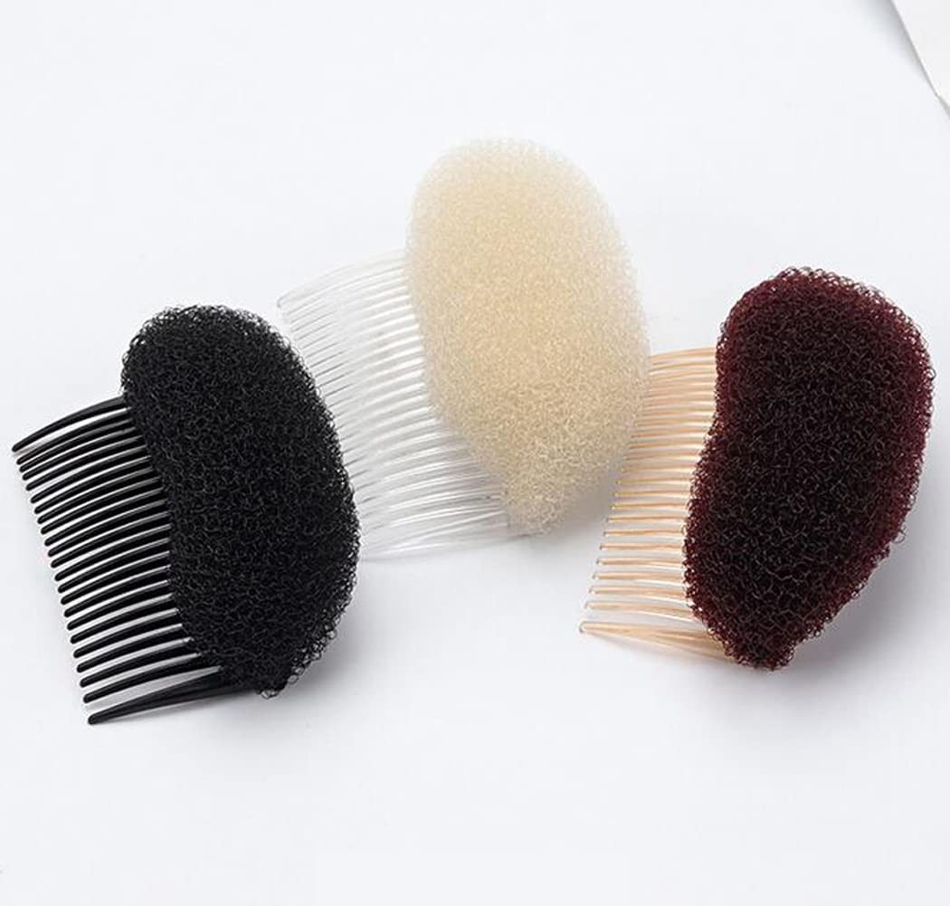 2Pcs Bump It Up Volume Hair Base Inserts 10.5cm x 6.5cm/4” x 2.6”, Brown