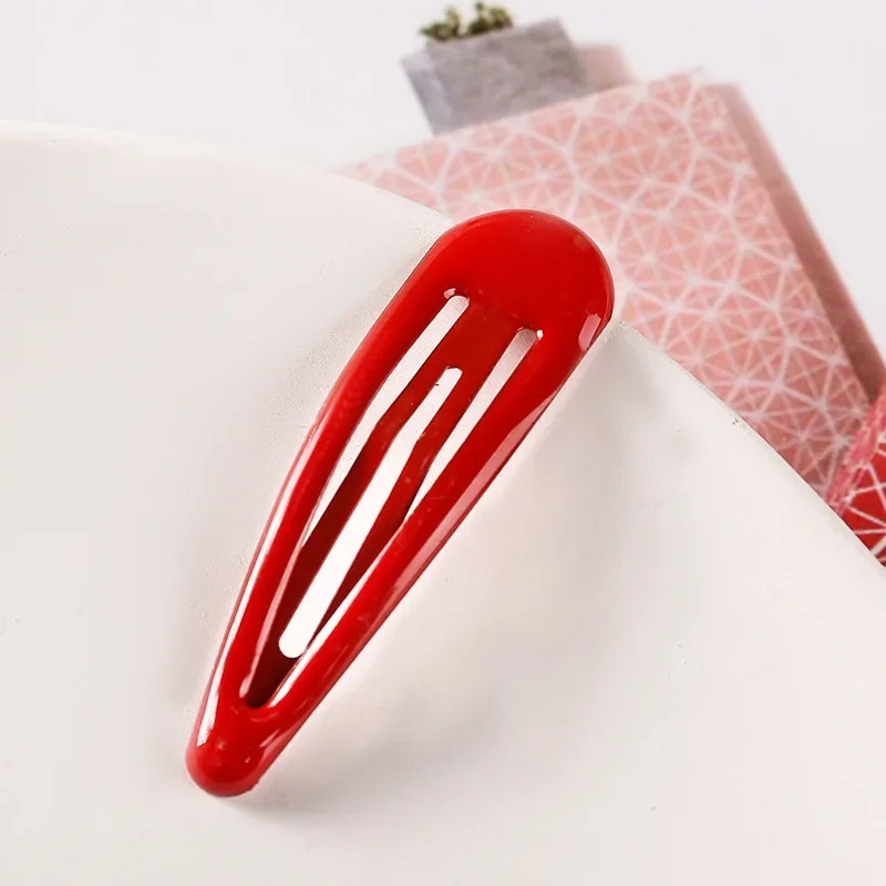 10PCS 5cm Women Girls Cute Colorful Waterdrop Shape Hairpins Sweet Hair Clips Ba