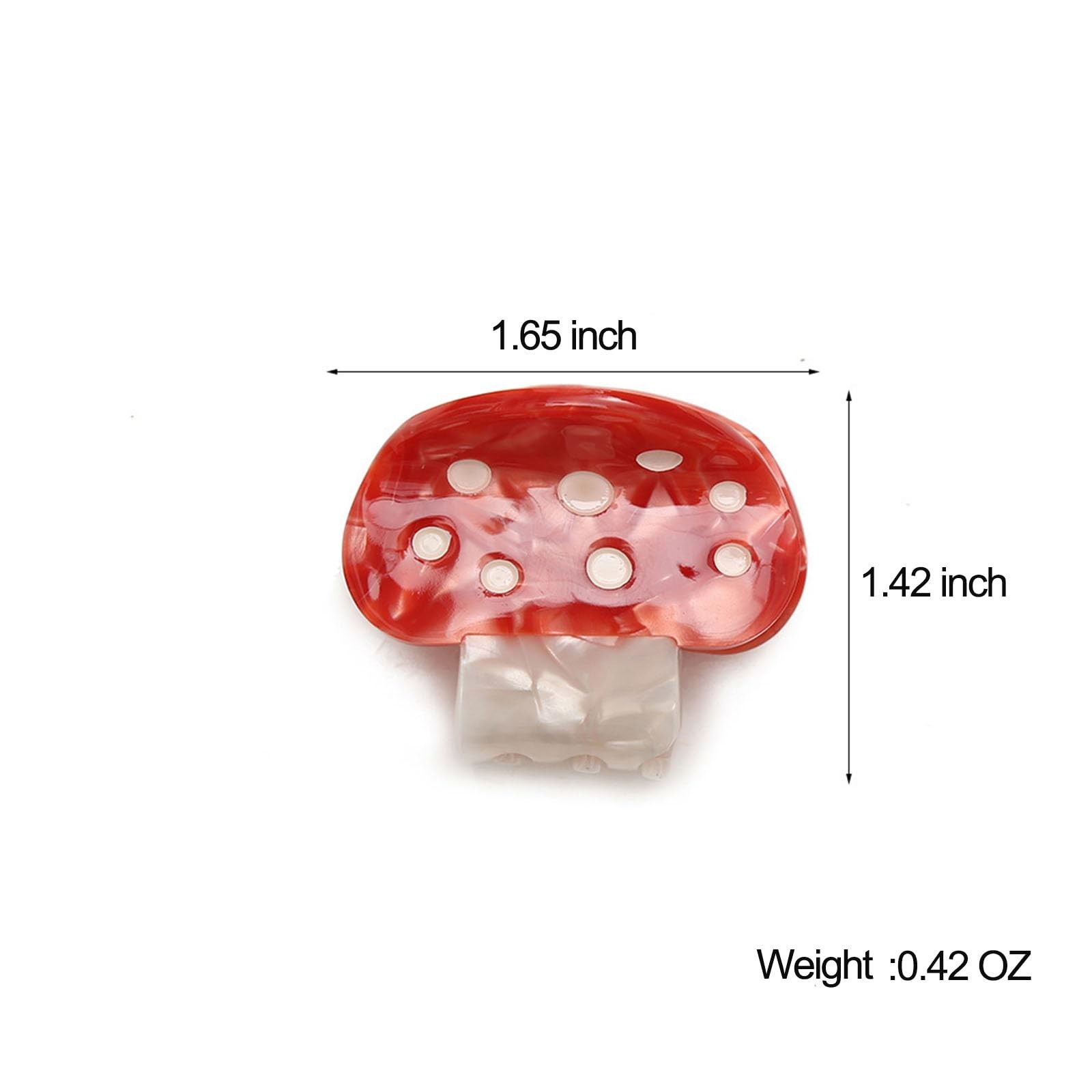 Frinnovan, 5 Pack Mushroom Hair Claw Clip Funny 5 Count (Pack of 1), 5 Colors