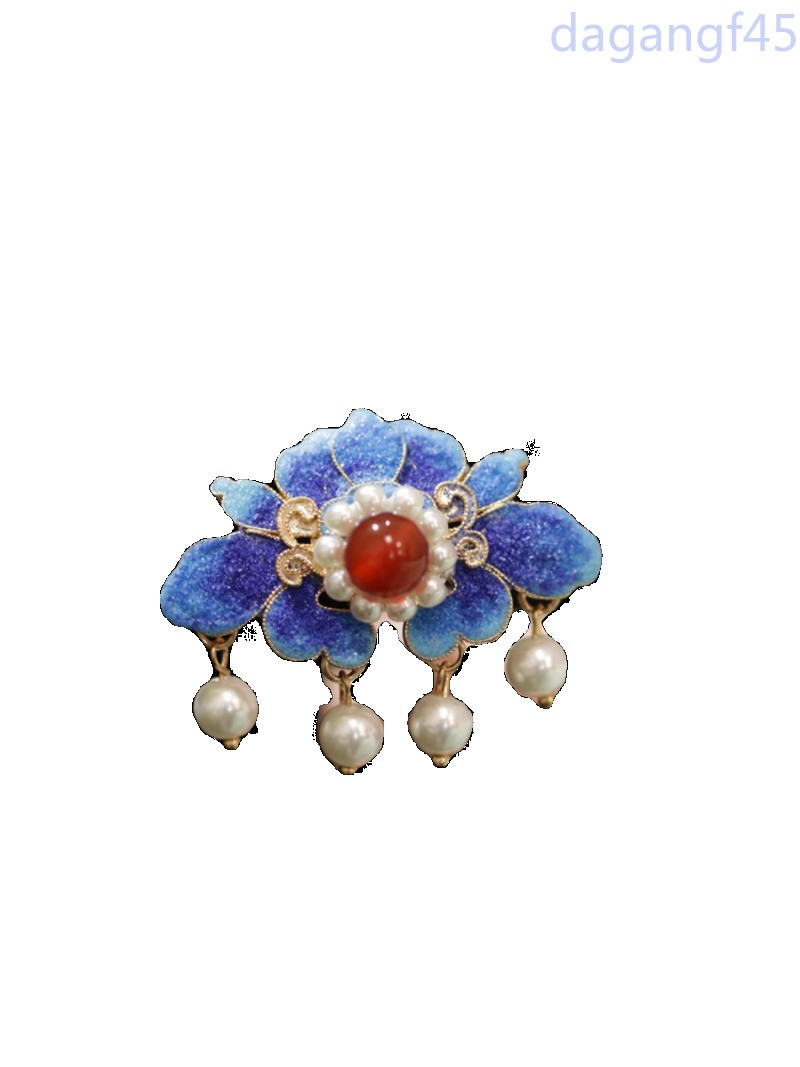 6.5cm Cloisonne Chinese Manual Hair Accessories Hanfu Headwear Hairpin