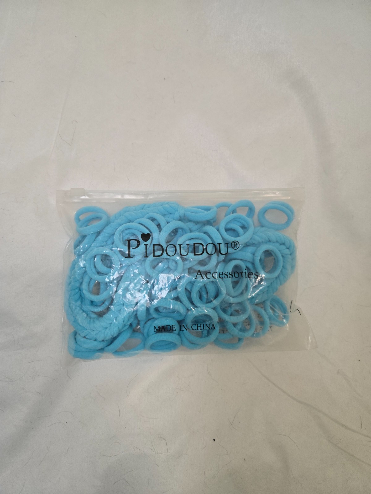 200 Pcs Solid Light Blue Cotton Hair Ties for Women Girls’ Elastics Hair Ties