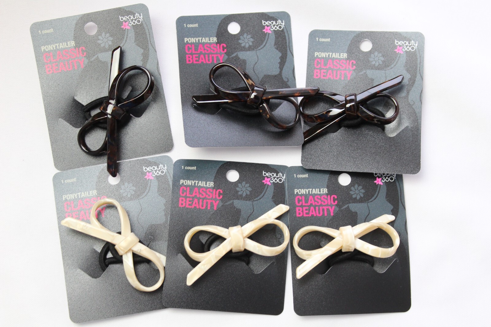 CASE OF 144 PCS – Ponytailer – Ribbon Bow Hair Holder, Stocking Stuffers, RESELL