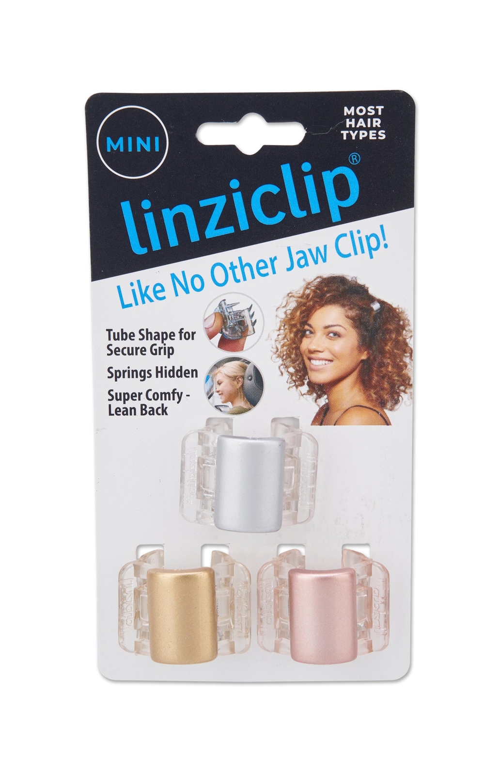 Linziclip Mini 3 Pack – Rose Gold, Gold, Silver