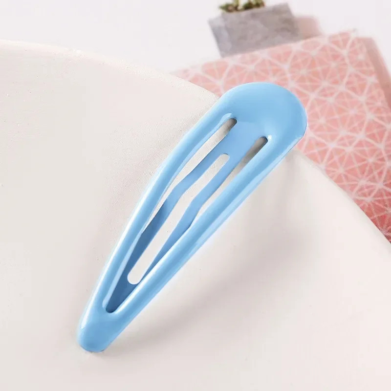 10PCS 5cm Women Girls Cute Colorful Waterdrop Shape Hairpins Sweet Hair Clips Ba