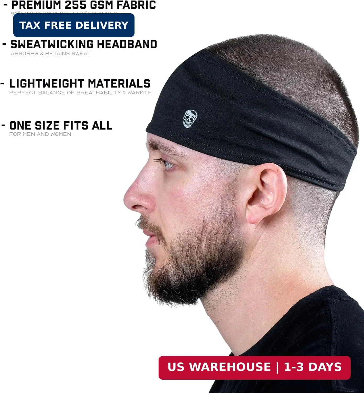 Gymreapers Workout Headbands for Men & Women-Comfortable Sweat Absorbing Band to