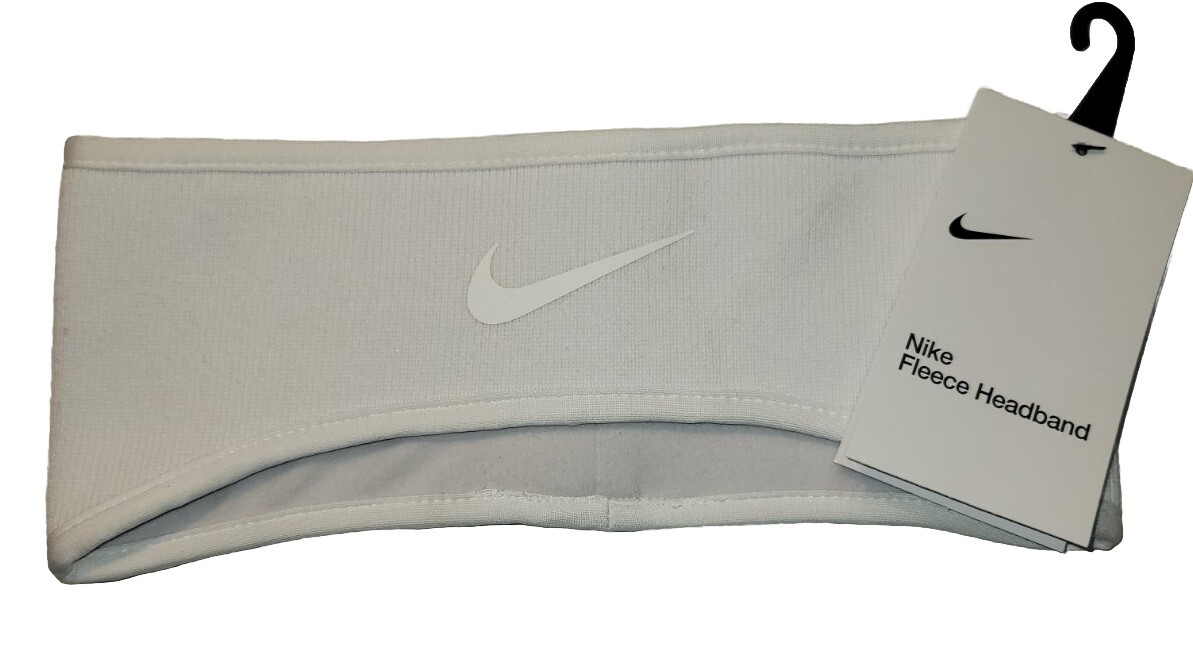 Nike Unisex Adult Knit Fleece Warm Headband OSFM Color White FREE SHIP $20