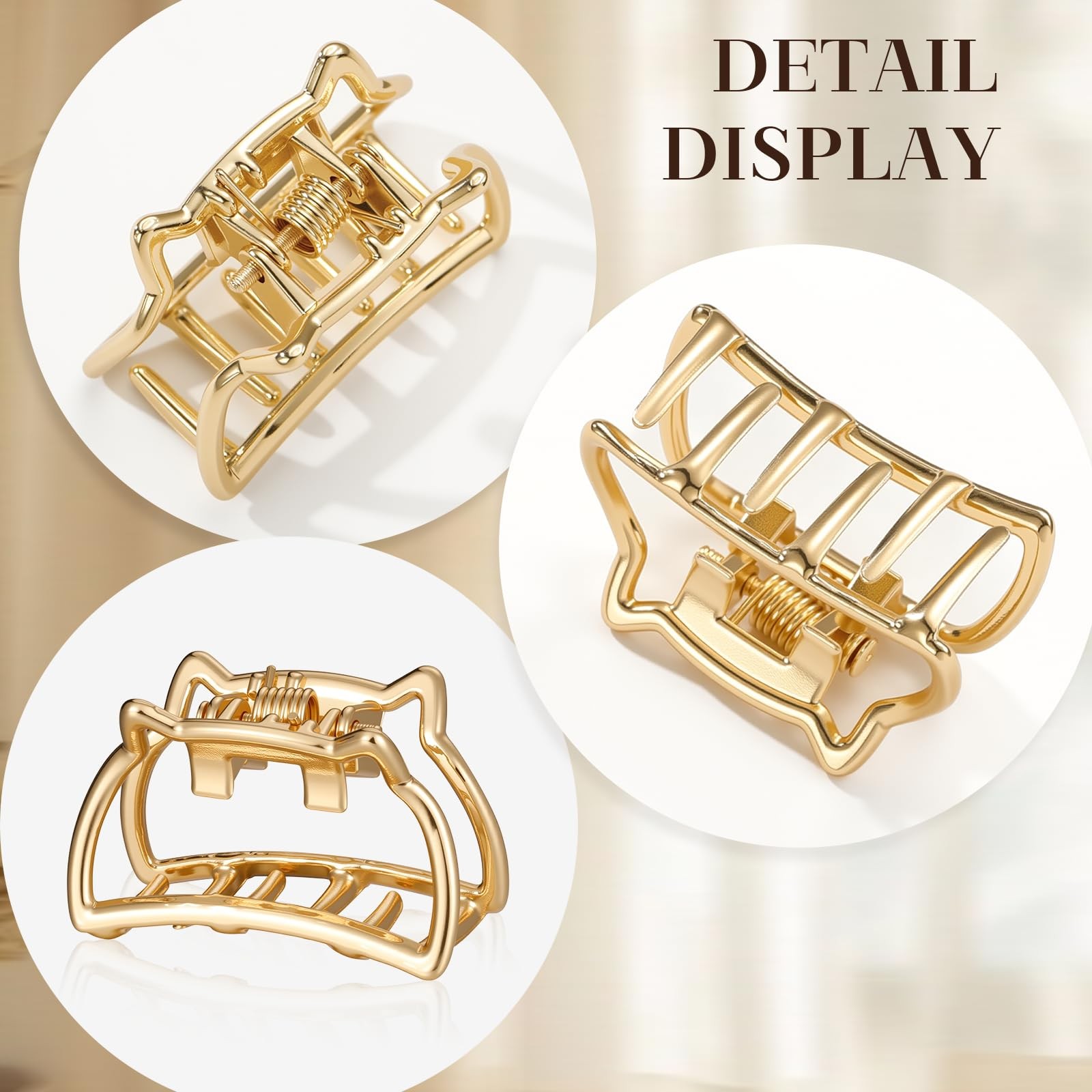 CWJCYTNSN Small Metal Hair Clips, Gold Mini 2 Count (Pack of 20), Gold-40
