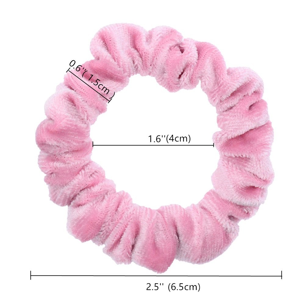 10 Pack Small Velvet Scrunchies Elastic Hair Bands for Thin Hair Women