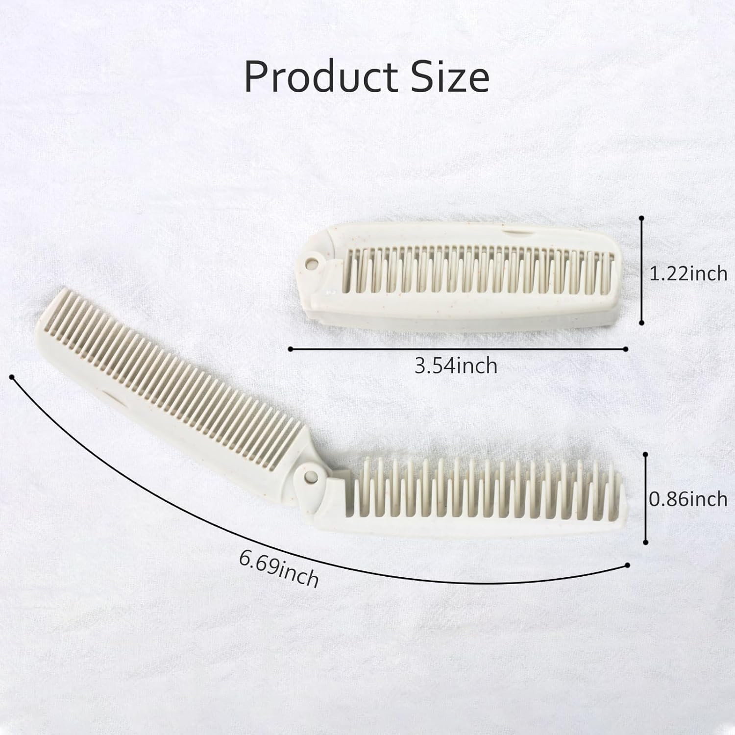 4 PCS Wheat Straw Foldable Hair & Makeup Comb: Portable, Eco-Friendly, For Men &