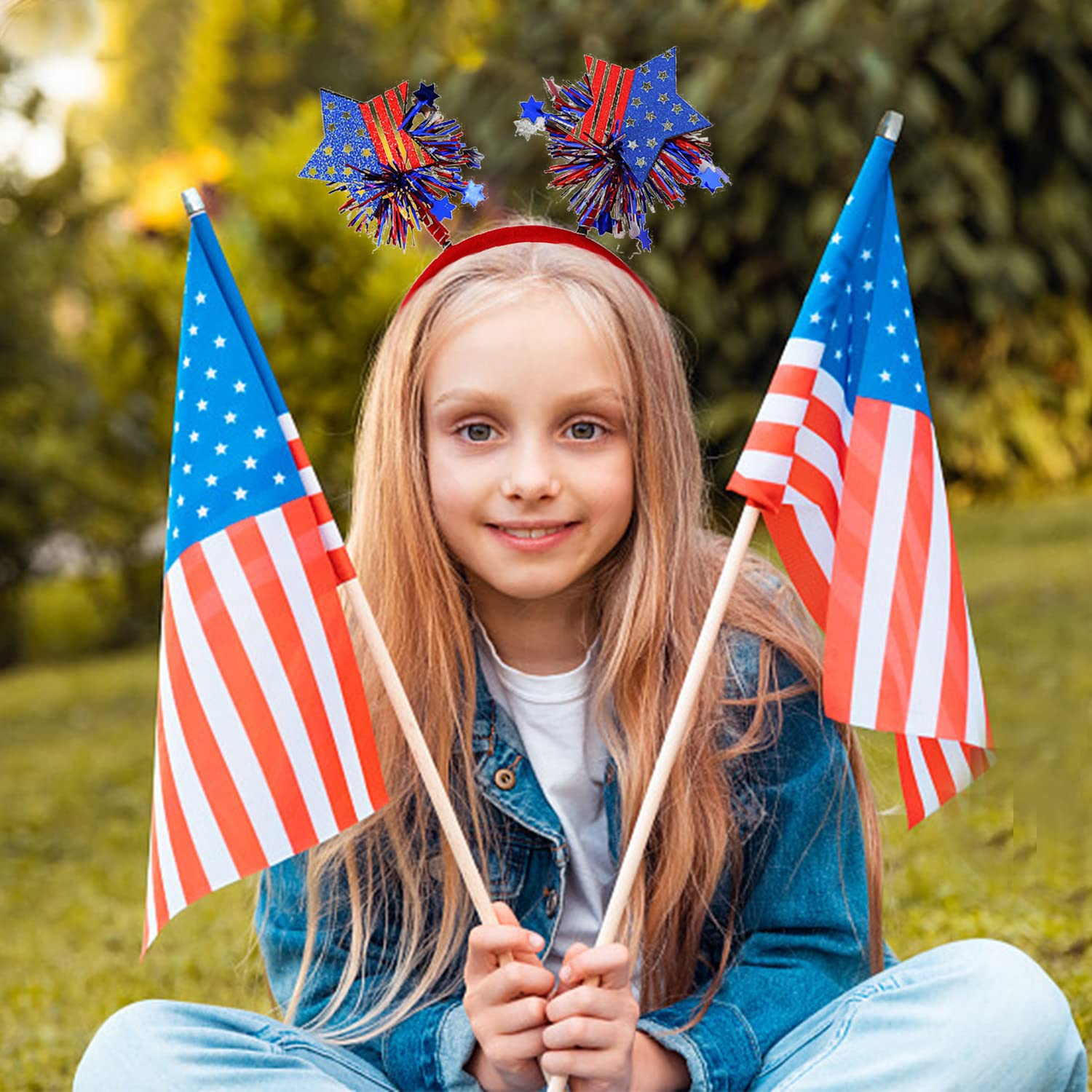 4Th Of July Headband Independence Day Accessories Patriotic Party Hair Supplies