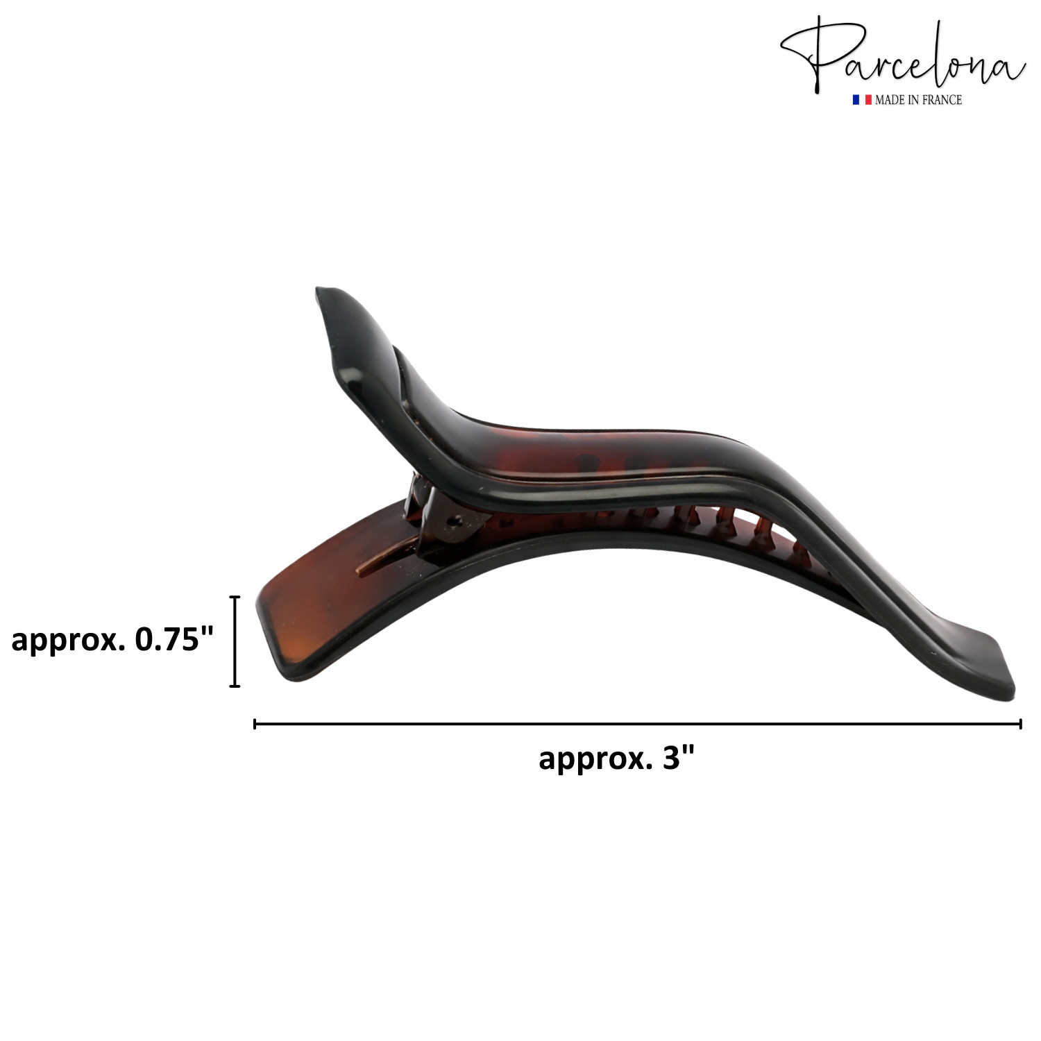 Parcelona Duckbill Hair Claw Clip 3″ Cellulose Acetate Accessories for Women
