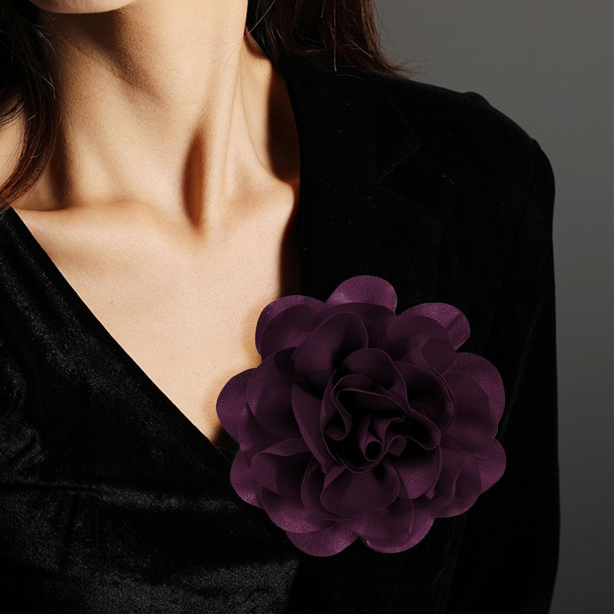 Large Rose Flower Brooches and Pins for Women | Rose Flower Hair Clips for Women